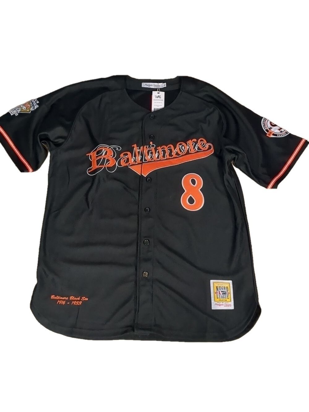 Headgear classics negro league Baltimore black Sox baseball jersey size XL